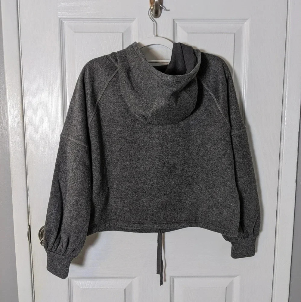 Prana Recycled Wool Blend Hooded Ziller Sweatshirt in Heather Grey Size XS - Picture 5 of 12